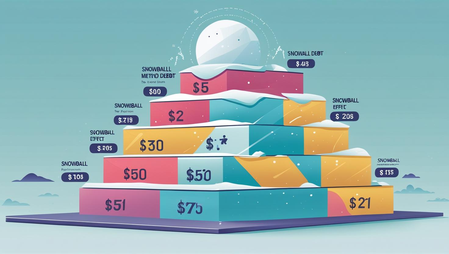 Ilustração do Método Bola de Neve para quitar dívidas